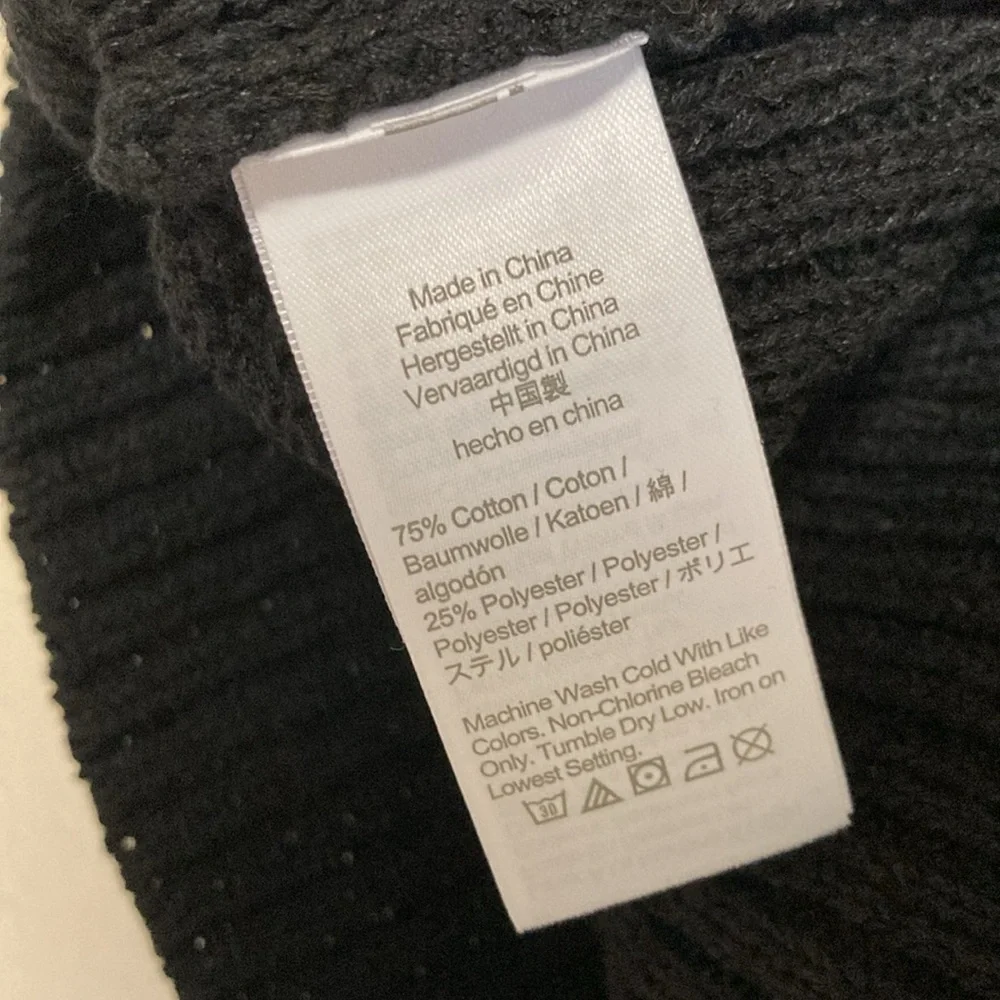 J.Crew Cropped V-Neck Sweater Tank in Black (Size 3X)